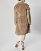 Manteau en Fausse Fourrure Lydia taupe
