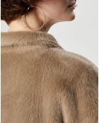 Manteau en Fausse Fourrure Lydia taupe