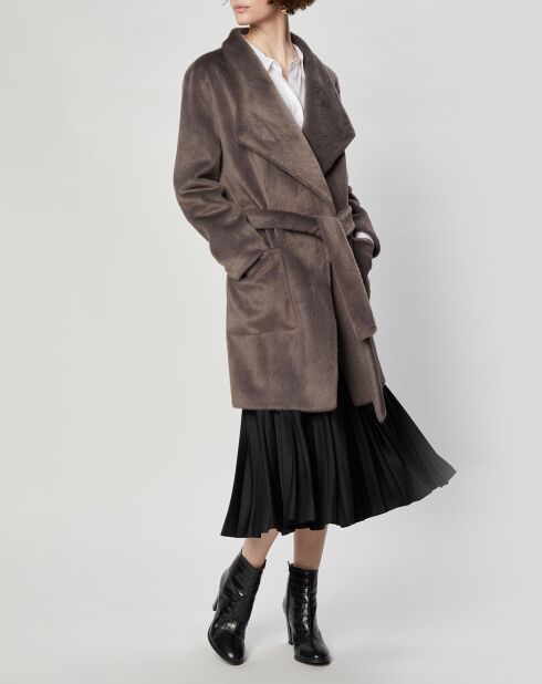 Manteau en Fausse Fourrure Carla zinc
