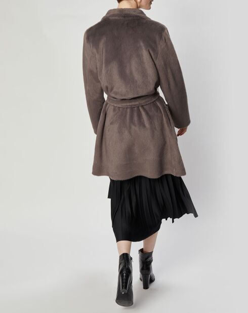 Manteau en Fausse Fourrure Carla zinc