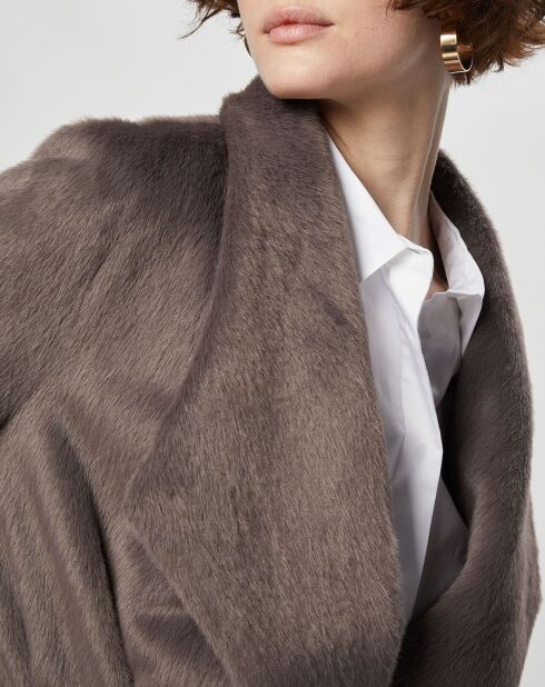 Manteau en Fausse Fourrure Carla zinc