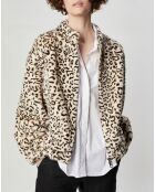 Blouson en Fausse Fourrure Comma léopard beige/marron