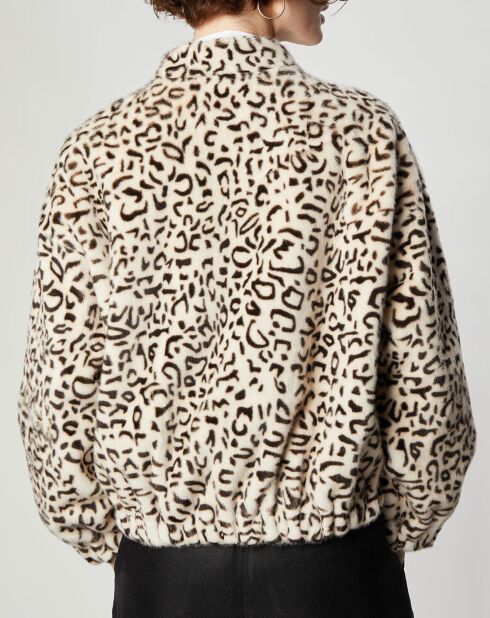 Blouson en Fausse Fourrure Comma léopard beige/marron