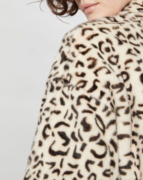 Blouson en Fausse Fourrure Comma léopard beige/marron