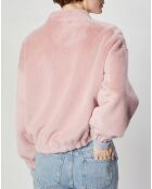 Blouson en Fausse Fourrure Comma rose