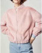 Blouson en Fausse Fourrure réversible Comma saumon