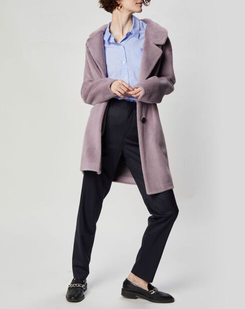 Manteau en Fausse Fourrure Eloise lilas