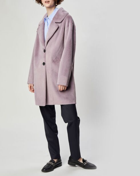Manteau en Fausse Fourrure Eloise lilas