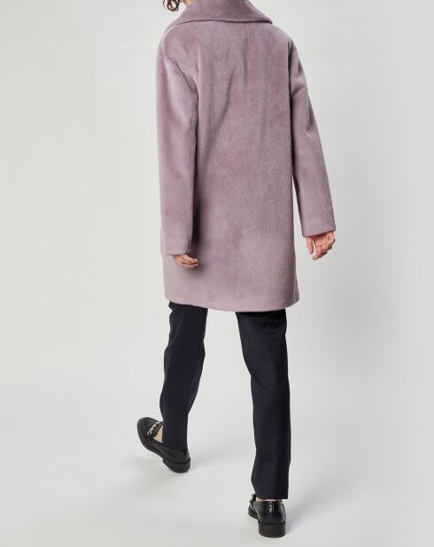 Manteau en Fausse Fourrure Eloise lilas