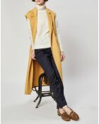 Gilet 100% Laine Louanne sans manches ocre