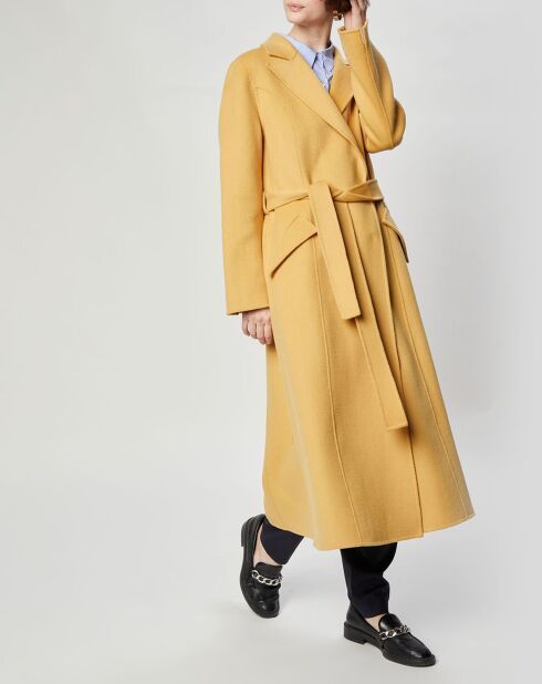 Manteau 100% Laine Lou 1 ocre