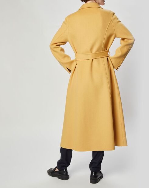 Manteau 100% Laine Lou 1 ocre
