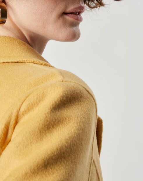 Manteau 100% Laine Lou 1 ocre