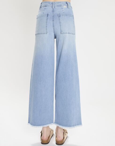 Jean taille haute 7/8 effilé bleu clair