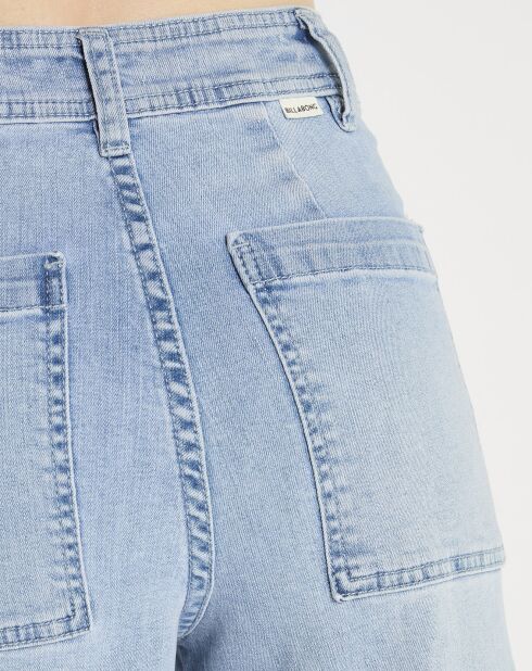 Jean taille haute 7/8 effilé bleu clair