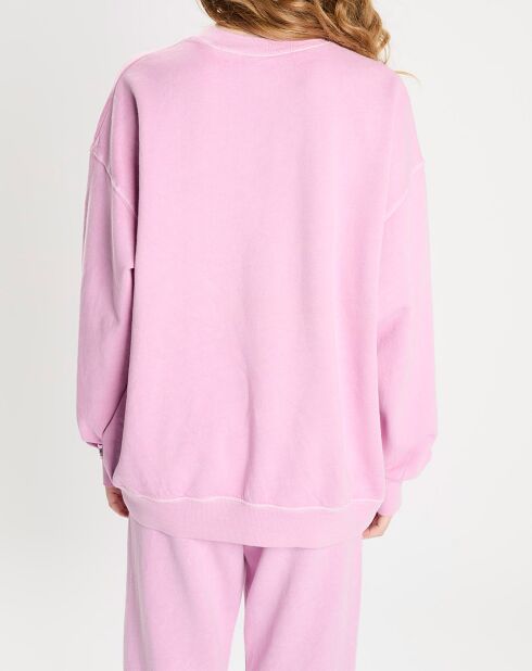 Ridin gewaschenes, rosafarbenes Oversize-Sweatshirt aus 100% Bio-Baumwolle