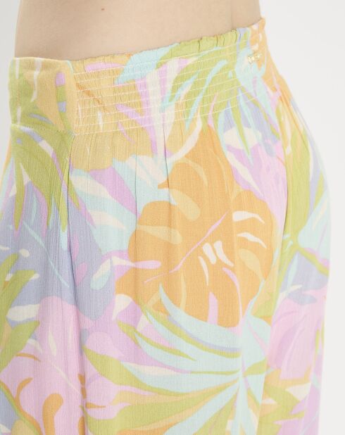 Soepele open broek met veelkleurige print