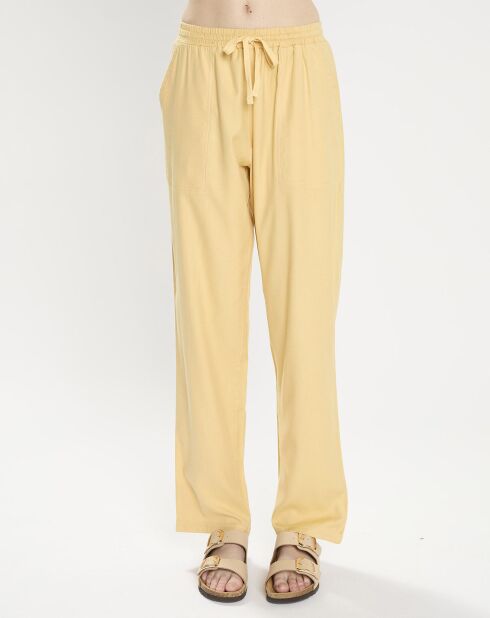 Pantaloni Beachy Keen giallo sabbia