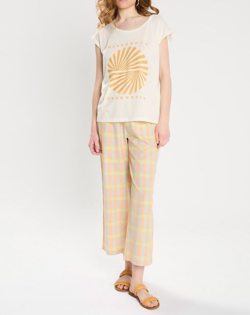 Pantaloni 7/8th multicolor vichy Into You