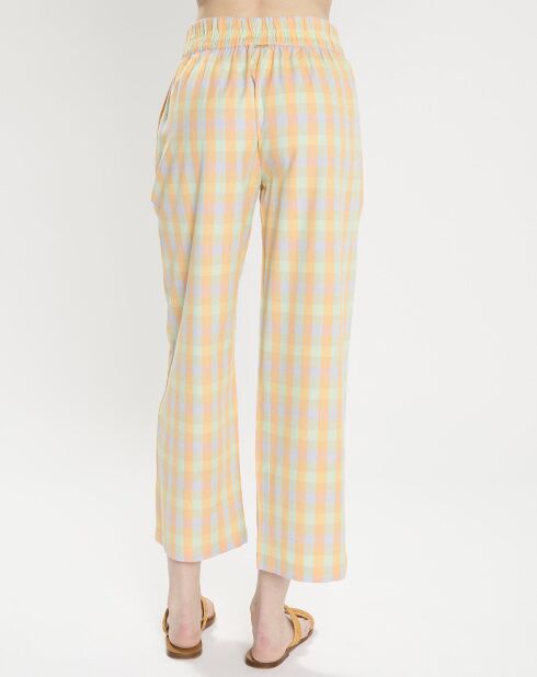 Pantaloni 7/8th multicolor vichy Into You