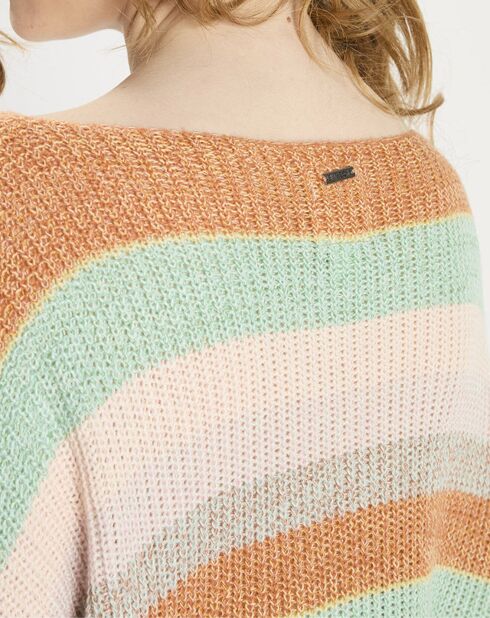 Mehrfarbiger Spaced Out leichter Strickpullover