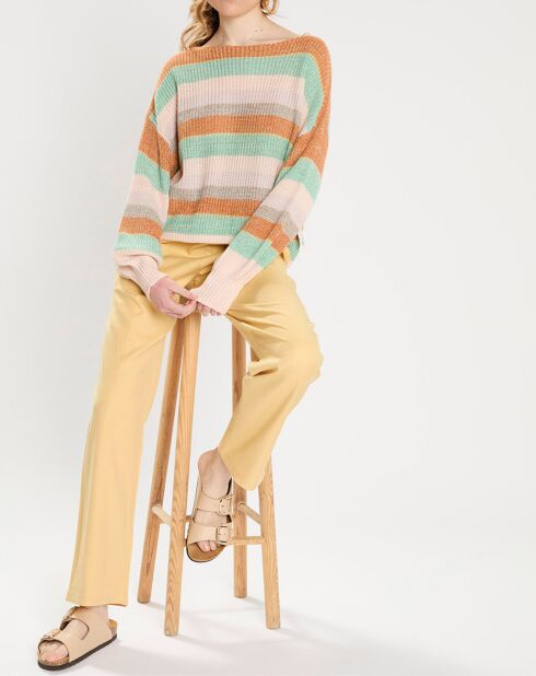 Mehrfarbiger Spaced Out leichter Strickpullover