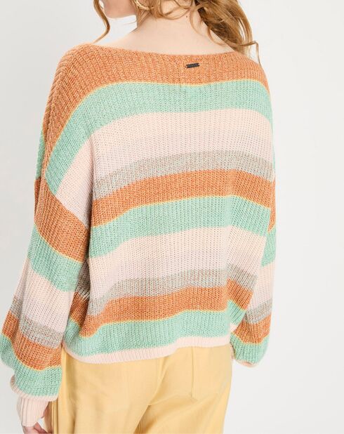 Mehrfarbiger Spaced Out leichter Strickpullover