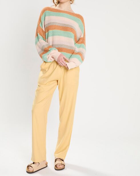 Mehrfarbiger Spaced Out leichter Strickpullover