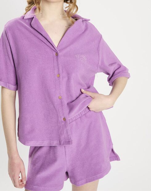 Chemise en éponge violette