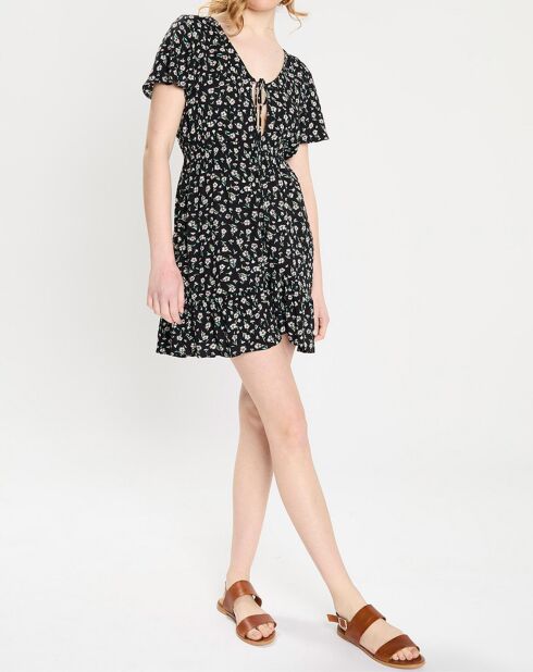 Robe Day Trippin fleurs noire