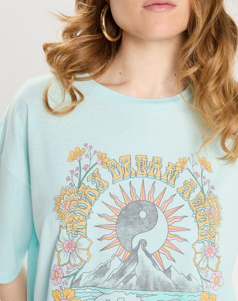 Day Dream Away Hellblaues Oversize-T-Shirt