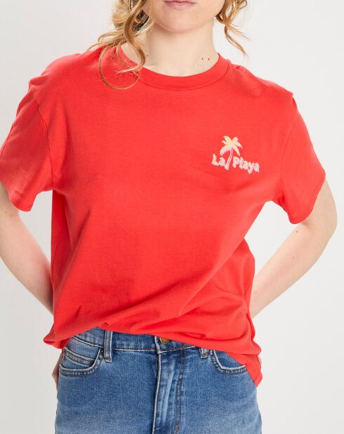 T-Shirt La Playa rouge