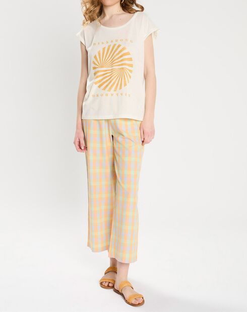 Ecru/goldenes Disco-Circle-T-Shirt