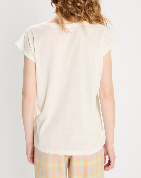 Ecru/goldenes Disco-Circle-T-Shirt