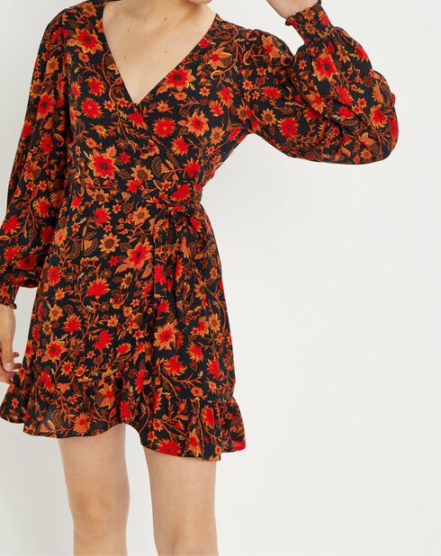 Robe longue Portefeuille Love Sun multicolore