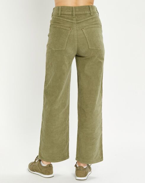 Pantalon Droit en Velours côtelé Gold kaki