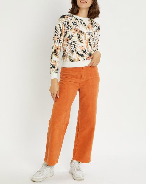 Pantalon en Velours côtelé Gold cord orange