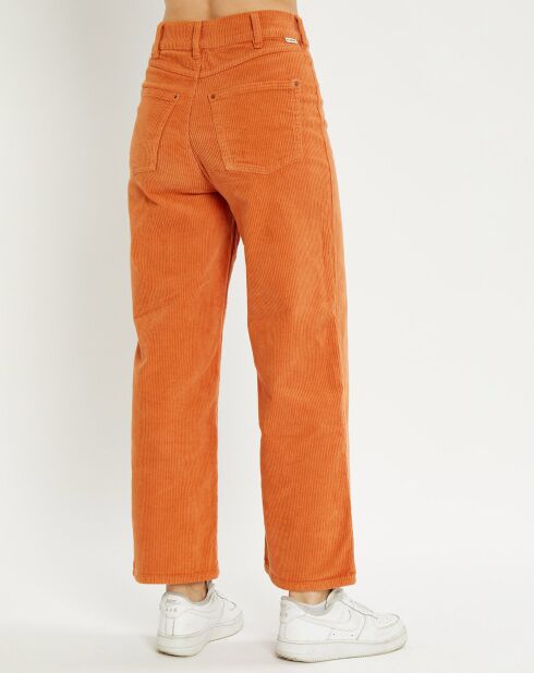 Pantalon en Velours côtelé Gold cord orange