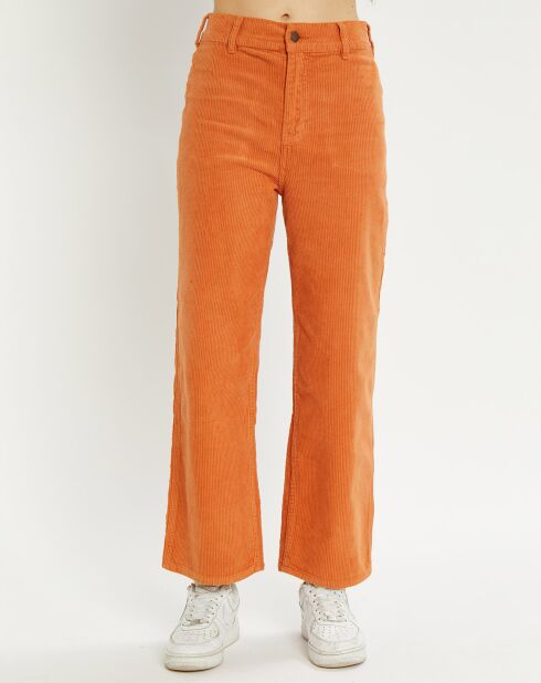 Cordhose mit orangefarbenem Kordelzug