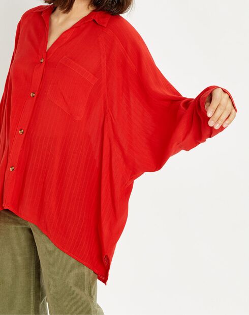 Chemise Oversize Isabelle rouge