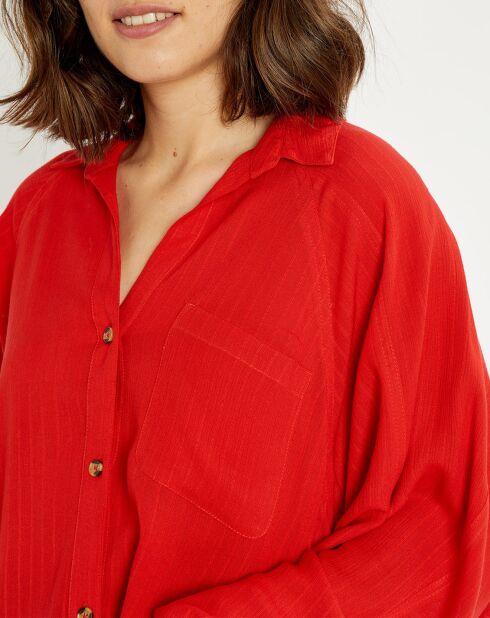 Chemise Oversize Isabelle rouge