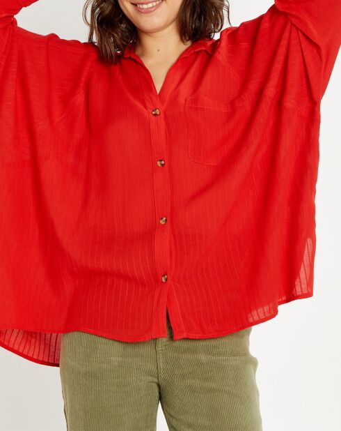 Chemise Oversize Isabelle rouge