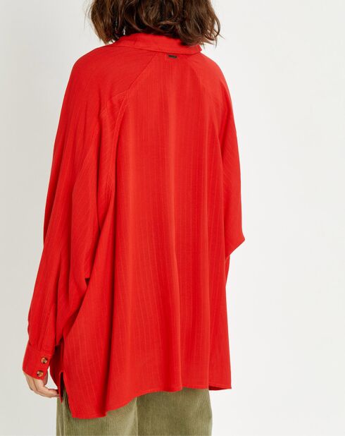 Chemise Oversize Isabelle rouge