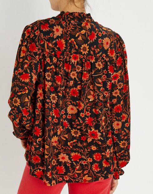 Blusa By Night con fiori multicolori