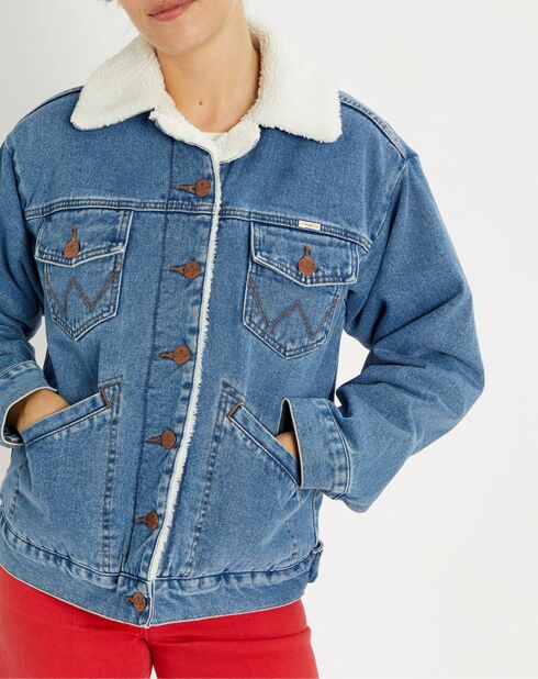 Veste en Jean Billabong x Wrangler Ride On Jacket bleue