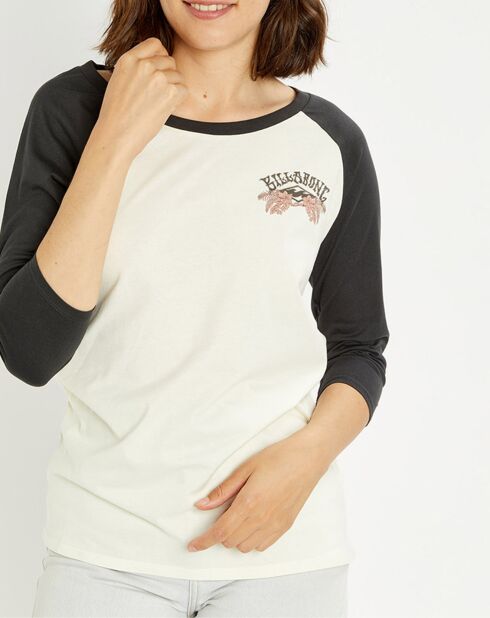 T-Shirt 100% Coton Bio Eye Sea Sky écru/noir