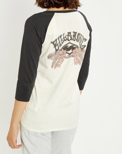 T-Shirt 100% Coton Bio Eye Sea Sky écru/noir