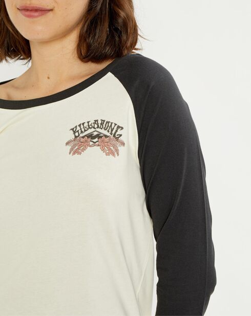 T-Shirt 100% Coton Bio Eye Sea Sky écru/noir