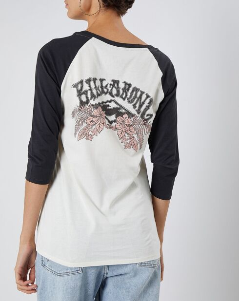 T-Shirt 100% Coton Bio Eye Sea Sky écru/noir