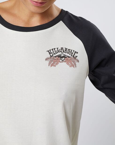 T-Shirt 100% Coton Bio Eye Sea Sky écru/noir